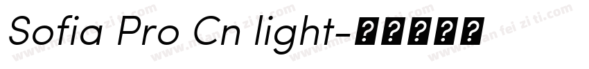Sofia Pro Cn light字体转换